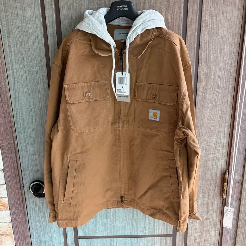 [BUNJANG] Carhartt WIP Parker Hooded Shirt Jacket Hamilton Brown / 새상품(L) 칼하트WIP 파커 후드 셔츠자켓 헤밀톤브라운