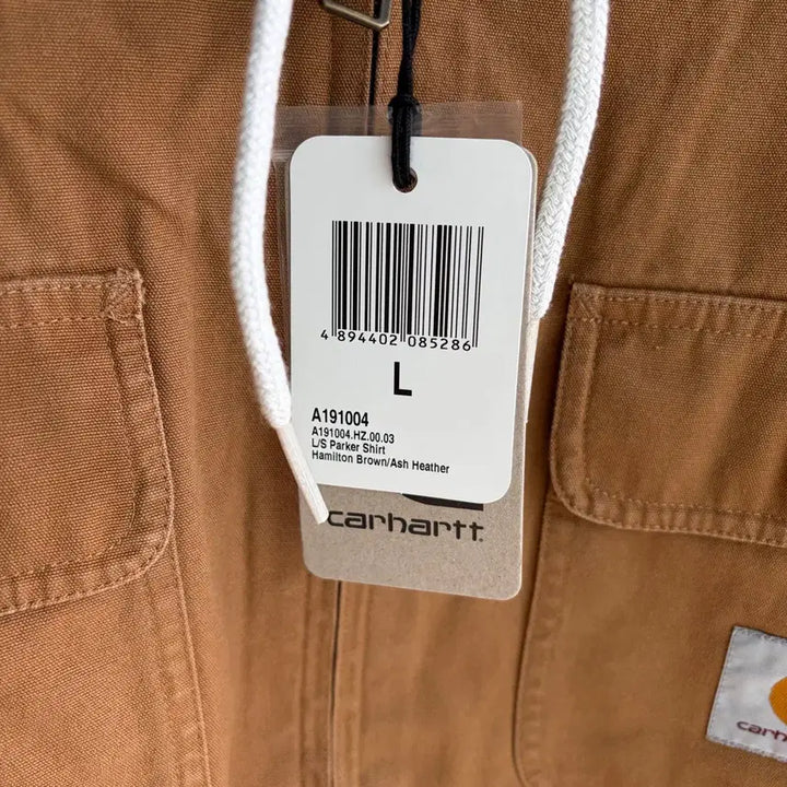 [BUNJANG] Carhartt WIP Parker Hooded Shirt Jacket Hamilton Brown / 새상품(L) 칼하트WIP 파커 후드 셔츠자켓 헤밀톤브라운
