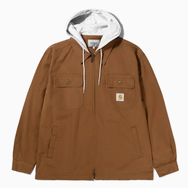 [BUNJANG] Carhartt WIP Parker Hooded Shirt Jacket Hamilton Brown / 새상품(L) 칼하트WIP 파커 후드 셔츠자켓 헤밀톤브라운