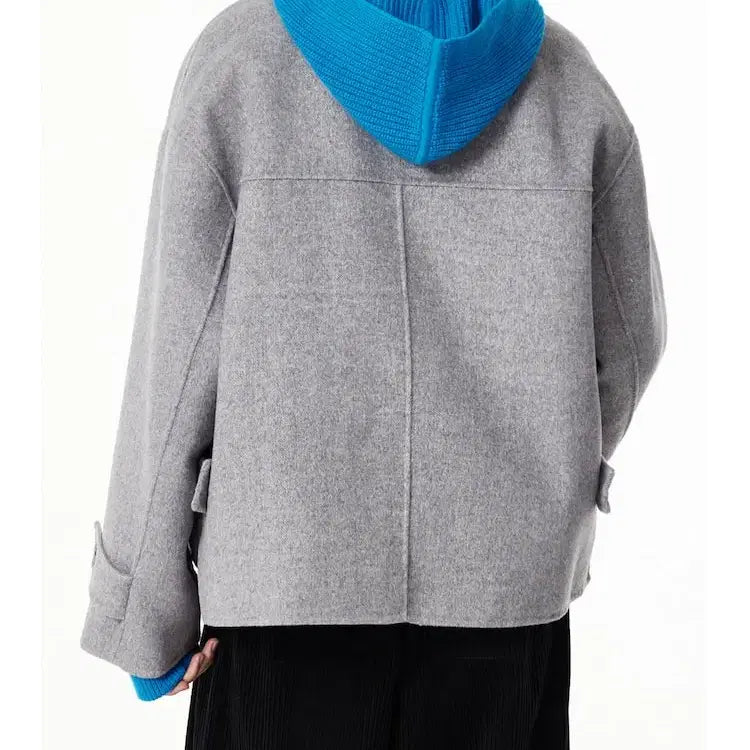 [BUNJANG] STUDIO TOMBOY Toggle Detail Wool Jumper Melange Grey / STUDIO TOMBOY 스튜디오톰보이 토글장식 울점퍼 멜란지 그레이 F