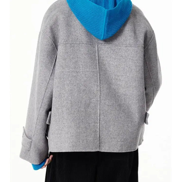 [BUNJANG] STUDIO TOMBOY Toggle Detail Wool Jumper Melange Grey / STUDIO TOMBOY 스튜디오톰보이 토글장식 울점퍼 멜란지 그레이 F
