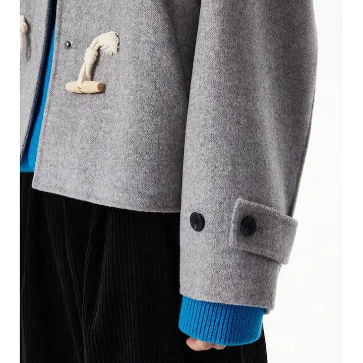 [BUNJANG] STUDIO TOMBOY Toggle Detail Wool Jumper Melange Grey / STUDIO TOMBOY 스튜디오톰보이 토글장식 울점퍼 멜란지 그레이 F