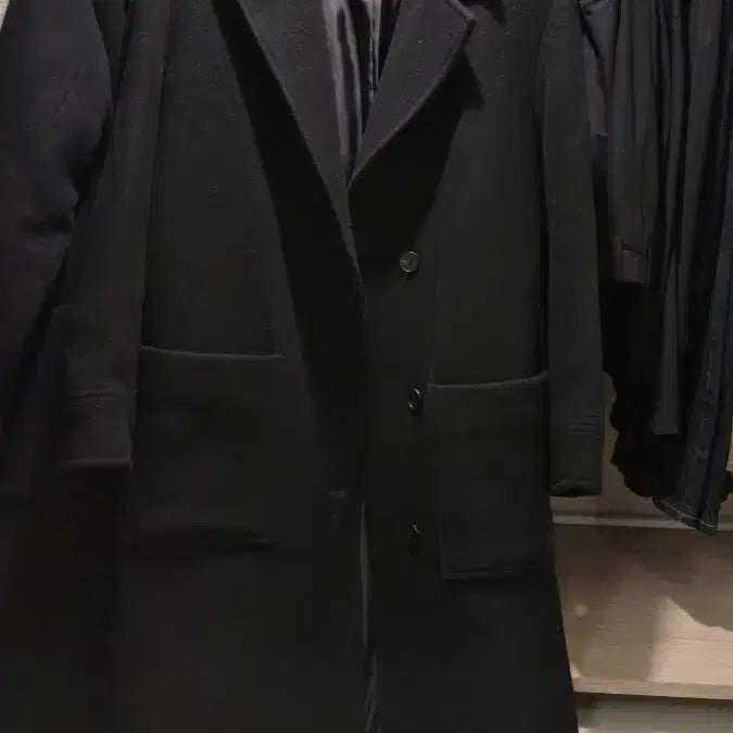 [BUNJANG] Tomboy Black Oversized Coat / 톰보이 블랙 오버핏 코트