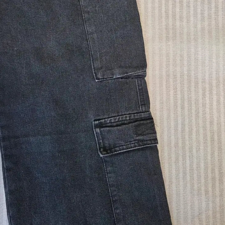 [BUNJANG] Black Cargo Wide Pants / 카고 와이드 블랙팬츠