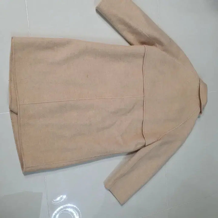 [BUNJANG] S1 Beige Double Handmade Coat Women / S1 베이지색 더블 핸드메이드 코트 여성