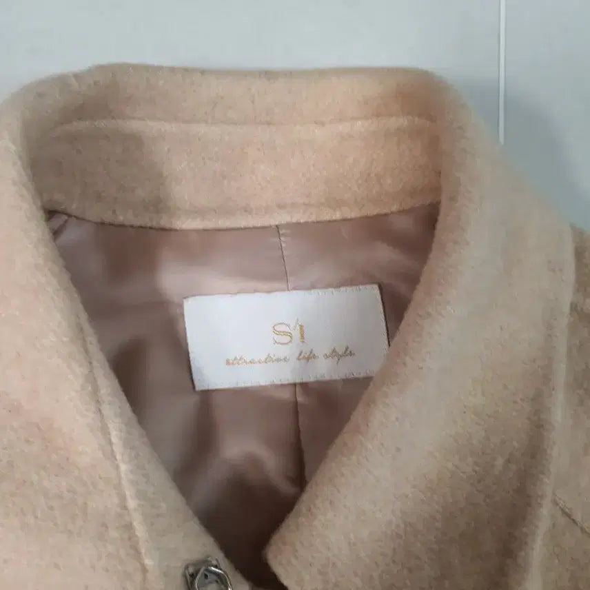 [BUNJANG] S1 Beige Double Handmade Coat Women / S1 베이지색 더블 핸드메이드 코트 여성