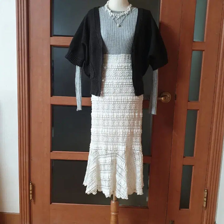 [BUNJANG] Unbranded Dark Brown Ribbed Pointed Cardigan / (새제품)시보리포인트 가오리핏 가디건 다크브라운