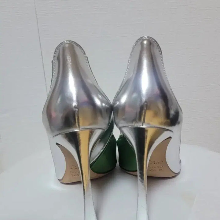[BUNJANG] Christian Dior Silver/Green Pumps Heels Shoes / 크리스찬디올실버/그린 펌프스 힐 슈즈