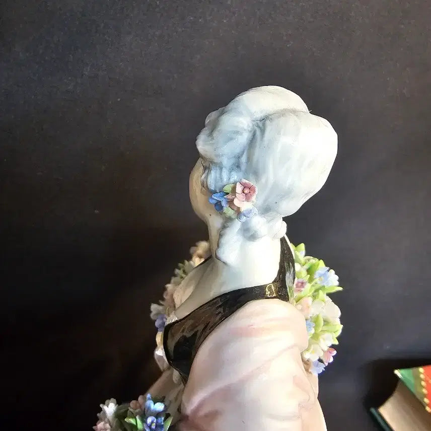 [BUNJANG] Luigi Fabris Floral Basket Woman Figurine / 이태리 루이지 파브리스 꽃바구니여인 피겨린