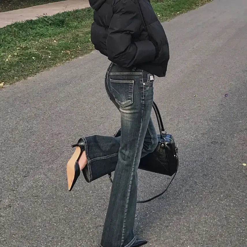 [BUNJANG] Y2K Low-Rise Bootcut Jeans / y2k 로우라이즈 부츠컷 청바지