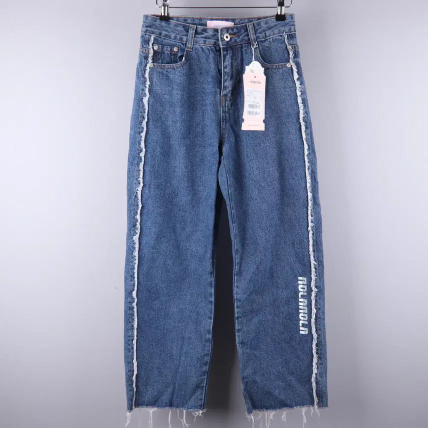[BUNJANG] Rola Rola Fringe Denim Pants Light Blue (S) / (여성) 로라로라 프린지 데님 팬츠 라이트 블루 (S)