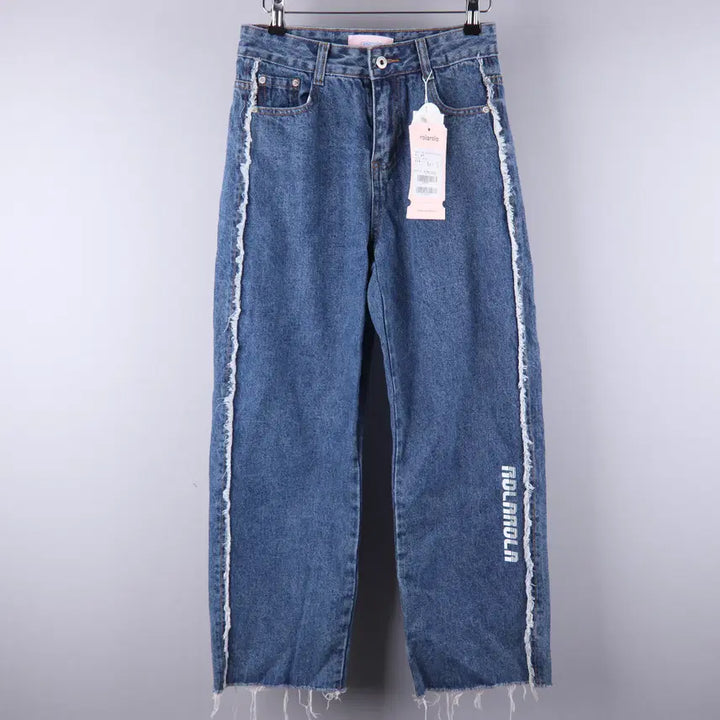 [BUNJANG] Rola Rola Fringe Denim Pants Light Blue (S) / (여성) 로라로라 프린지 데님 팬츠 라이트 블루 (S)