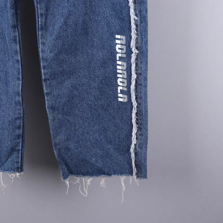[BUNJANG] Rola Rola Fringe Denim Pants Light Blue (S) / (여성) 로라로라 프린지 데님 팬츠 라이트 블루 (S)
