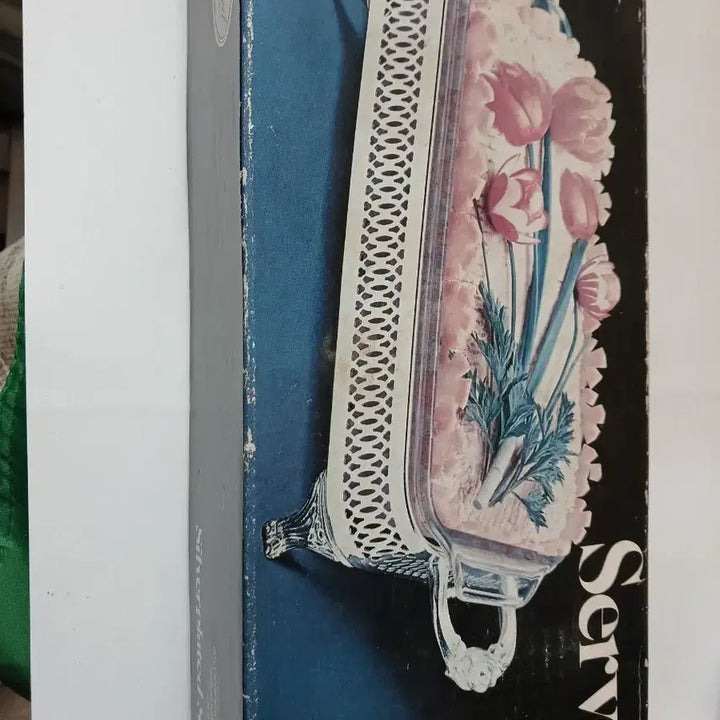 [BUNJANG] Vintage Silver Plated Server Tray / 백동 빈티지 은도금 서버 트레이