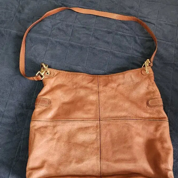 [BUNJANG] Liz Claiborne Brown Leather Shoulder Bag / Liz Claiborne 브라운 가죽 빅숄더백