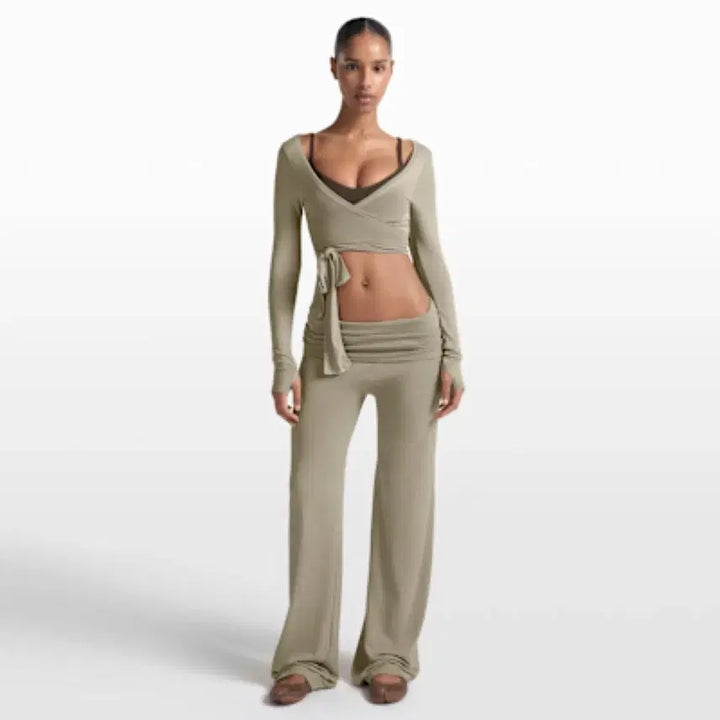 [BUNJANG] Nike x SKIMS Foldover Wide Leg Pants XL / [새상품, 블랙] 나이키스킴스 폴드오버 와이드 레그 팬츠 XL