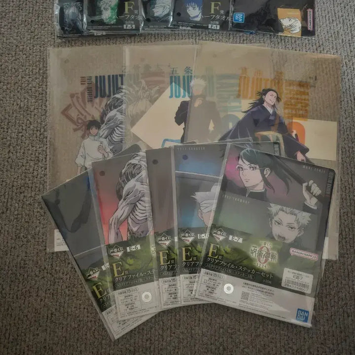 [BUNJANG] Jujutsu Kaisen 0 Clear Files and Hand Towel Bundle Set / 주술회전0 제일복권 E상, F상 (클리어파일, 핸드타월) 일괄