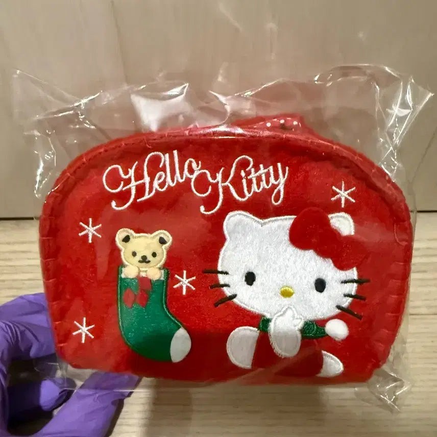 [BUNJANG] Sanrio Hello Kitty Christmas Pouch / 고전 산리오 헬로키티 크리스마스 파우치
