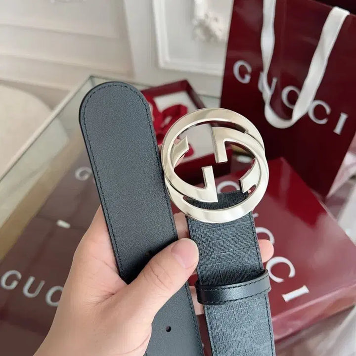 [BUNJANG] Gucci New Classic Embossed Belt / 구찌 뉴 클래식 엠보싱 벨트