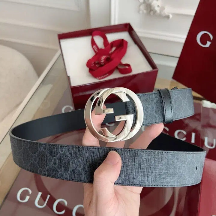 [BUNJANG] Gucci New Classic Embossed Belt / 구찌 뉴 클래식 엠보싱 벨트