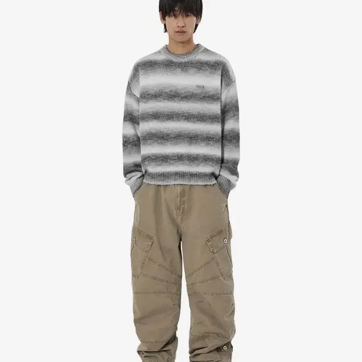 [BUNJANG] OY Gradation Stripe Knit Sweater / OY 그라데이션 스트라이프 니트 2(L)