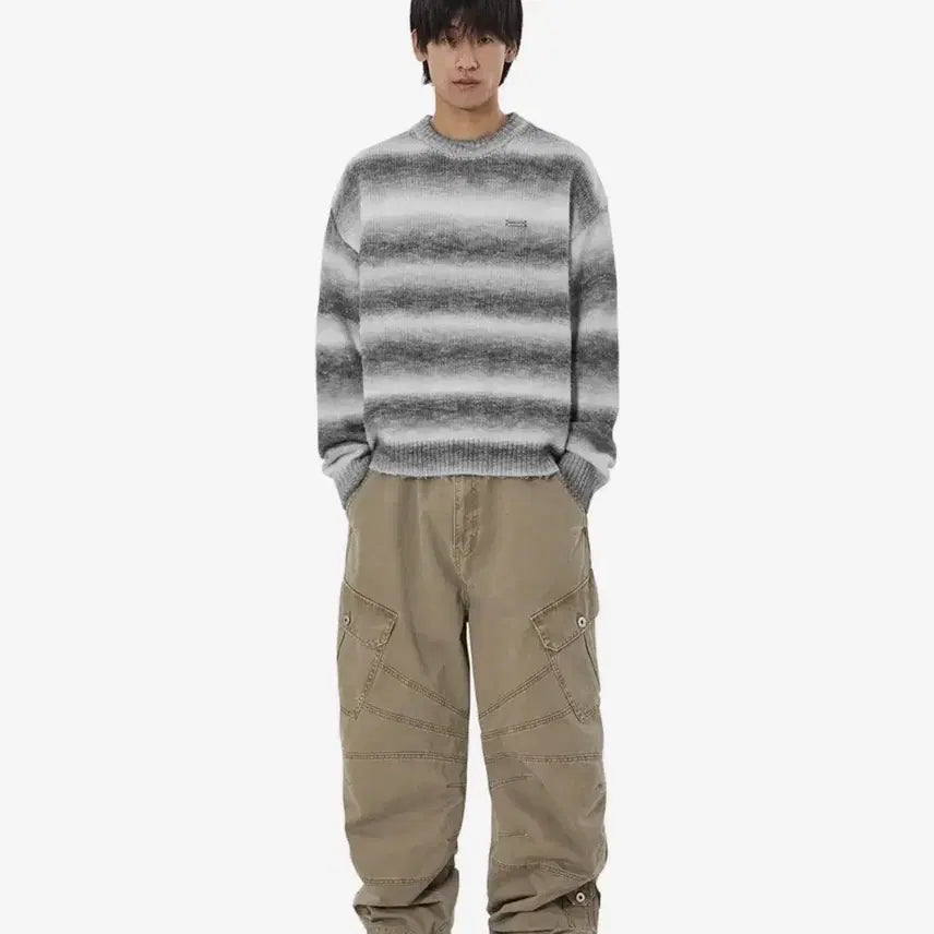 [BUNJANG] OY Gradation Stripe Knit Sweater / OY 그라데이션 스트라이프 니트 2(L)