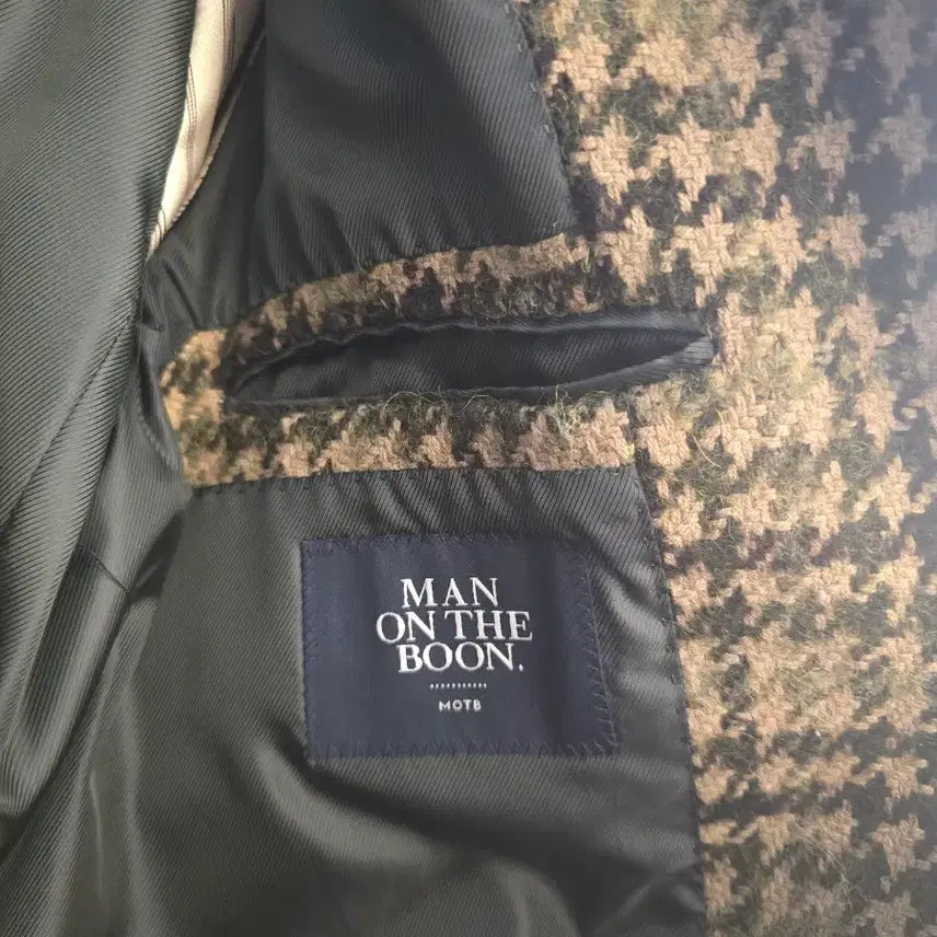 [BUNJANG] Man On The Boon Houndstooth Balmacaan Coat / 맨온더분 하운드투스 발마칸 코트 46