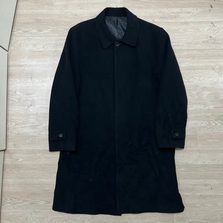 [BUNJANG] BASSO Homme Classic Wool Balmacaan Mac Coat [Black] L / 바쏘 옴므 클래식 모직 싱글 발마칸 맥코트 [블랙] L/100