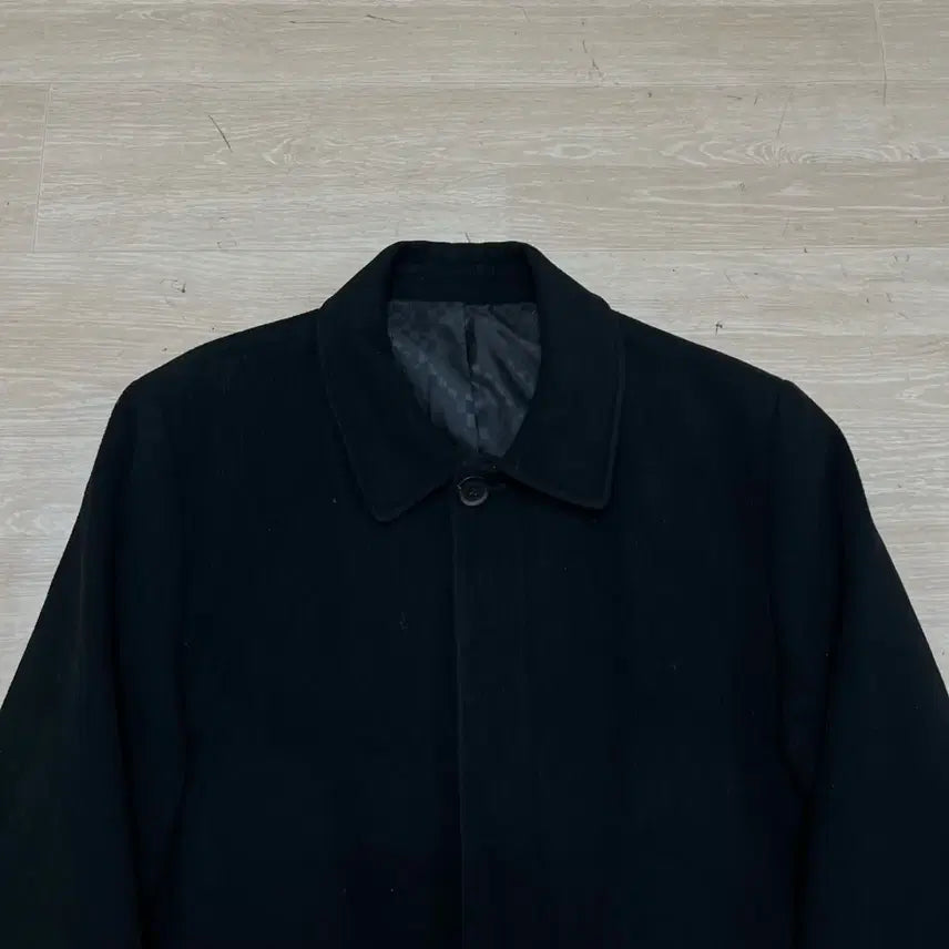 [BUNJANG] BASSO Homme Classic Wool Balmacaan Mac Coat [Black] L / 바쏘 옴므 클래식 모직 싱글 발마칸 맥코트 [블랙] L/100