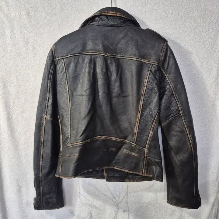 [BUNJANG] ZARA Woman Vintage Leather Rider Jacket / {만원빈티지}(M) 자라 우먼 빈티지 가죽 라이더 자켓
