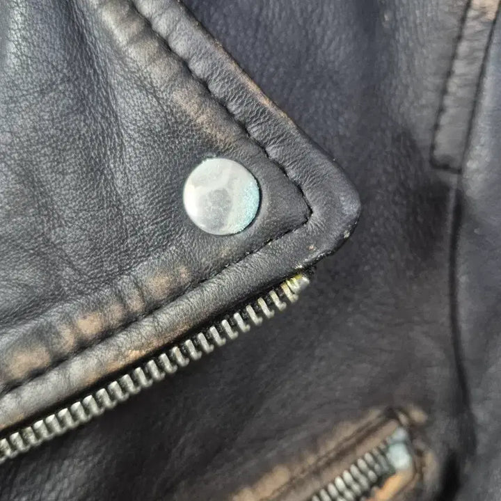 [BUNJANG] ZARA Woman Vintage Leather Rider Jacket / {만원빈티지}(M) 자라 우먼 빈티지 가죽 라이더 자켓