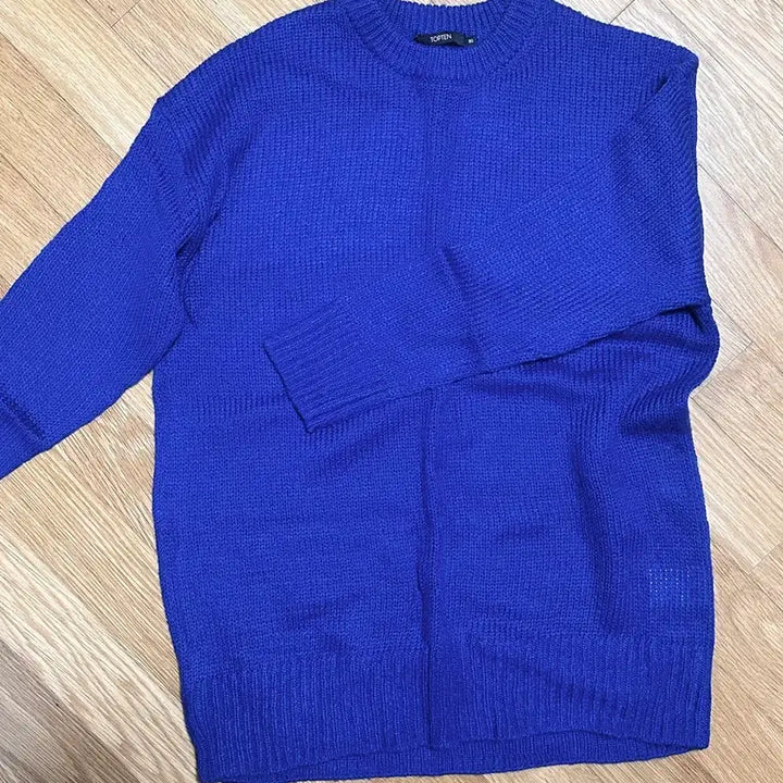 [BUNJANG] Topten Blue Knit Sweater / 옷장정리) 탑텐 파란색 니트