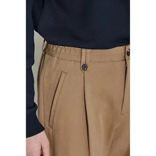 [BUNJANG] Customellow One-Tuck Semi-Baggy Slacks Pants / 커스텀 멜로우 원턱 세미 배기 슬랙스 팬츠
