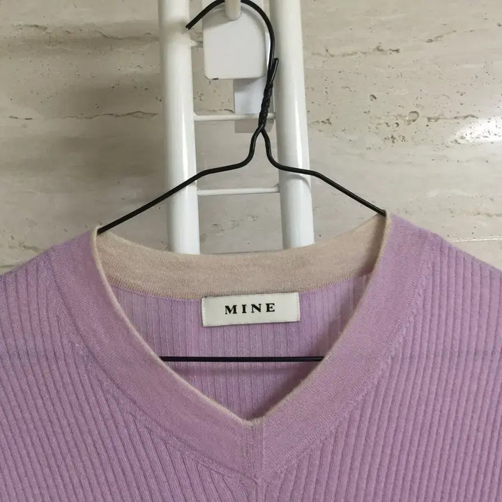 [BUNJANG] MINE Cashmere 100% Ribbed Frill Knit Top / MINE 마인 캐시미어100 골지 프릴 니트 90