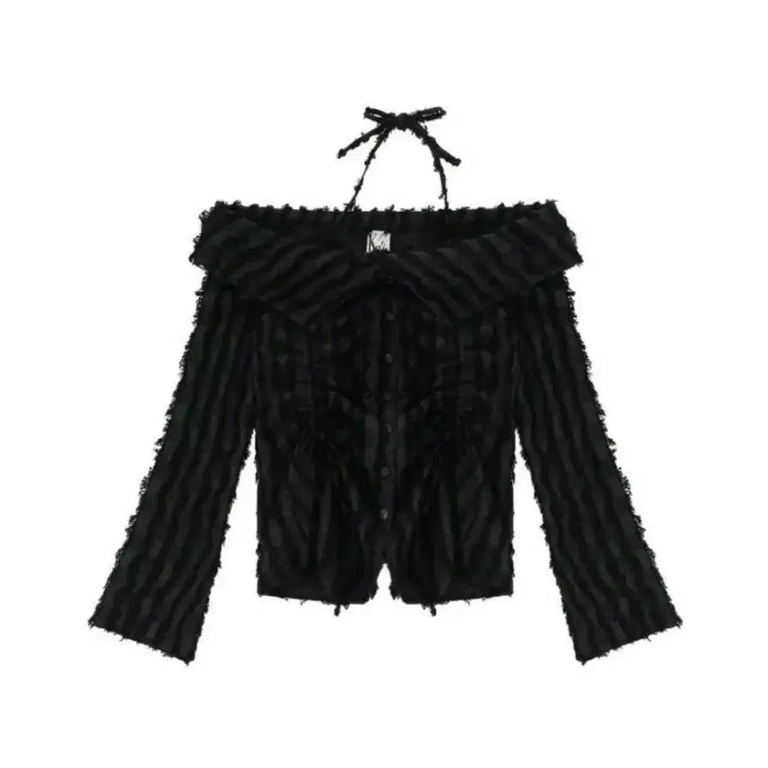 [BUNJANG] Kasiko Off-Shoulder Shirring Knit Top / 새상품) 카시코 오프숄더 셔링니트 블랙