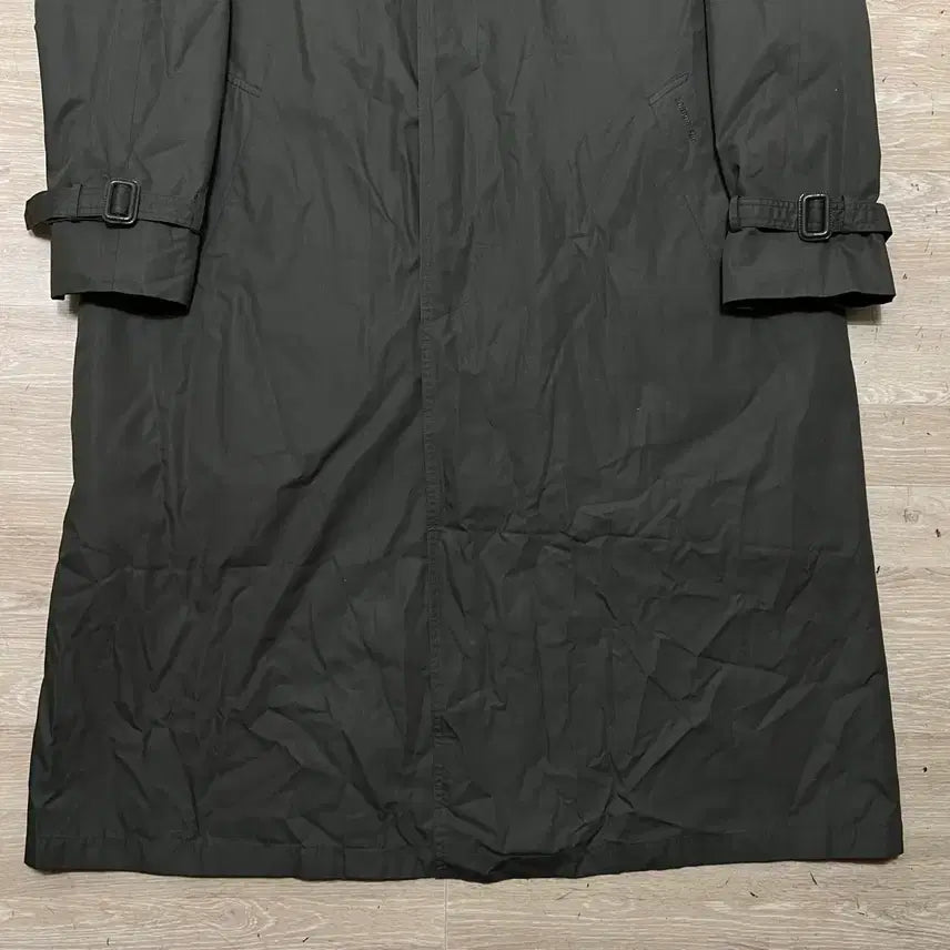 [BUNJANG] London Fog Check Lined Single Long Trench Coat [Khaki] / 런던포그 체크 안감내피 싱글 롱 트렌치 맥코트 [카키] 104-180