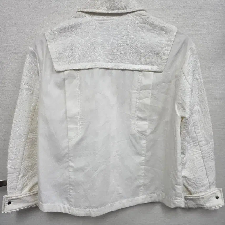 [BUNJANG] Mind Bridge Ivory Patterned Cropped Jacket (Size 66) / Mind Bridge 화이트 패턴 자켓(66사이즈)