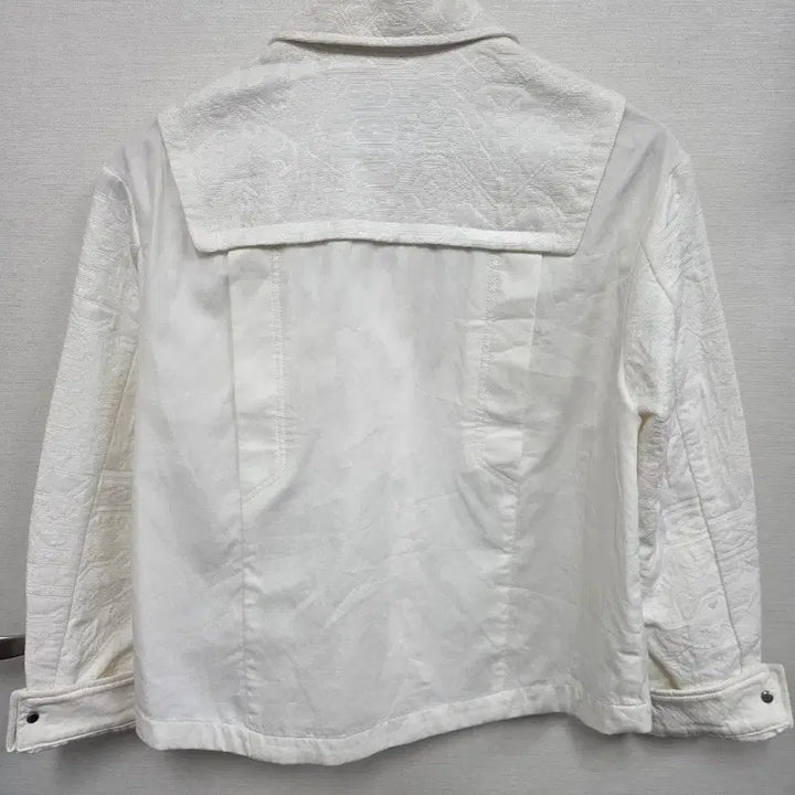 [BUNJANG] Mind Bridge Ivory Patterned Cropped Jacket (Size 66) / Mind Bridge 화이트 패턴 자켓(66사이즈)