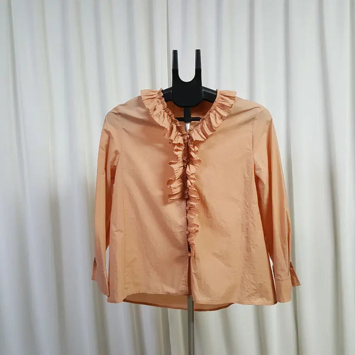 [BUNJANG] It Misha Coral Frill Blouse (Size 55) / 20년 잇미샤 여성 프릴 블라우스 코랄 55 오일장