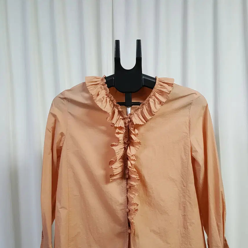 [BUNJANG] It Misha Coral Frill Blouse (Size 55) / 20년 잇미샤 여성 프릴 블라우스 코랄 55 오일장