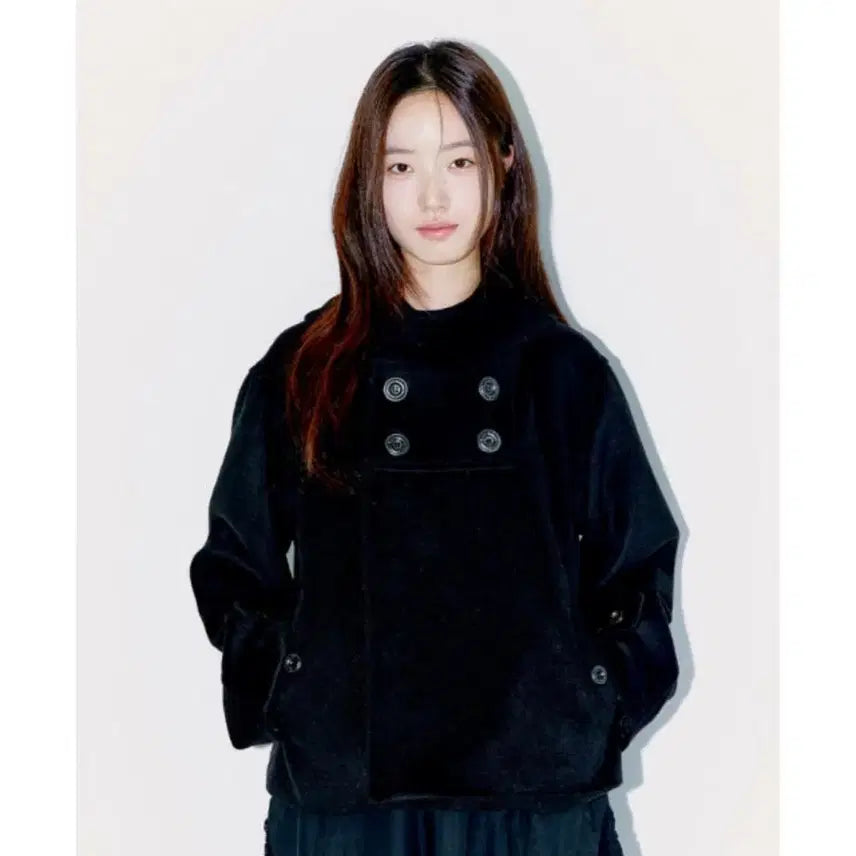 [BUNJANG] Opish Quad Button Short Coat / 오피쉬 QUAD 버튼 숏 COAT, BLACK 숏코트 코트