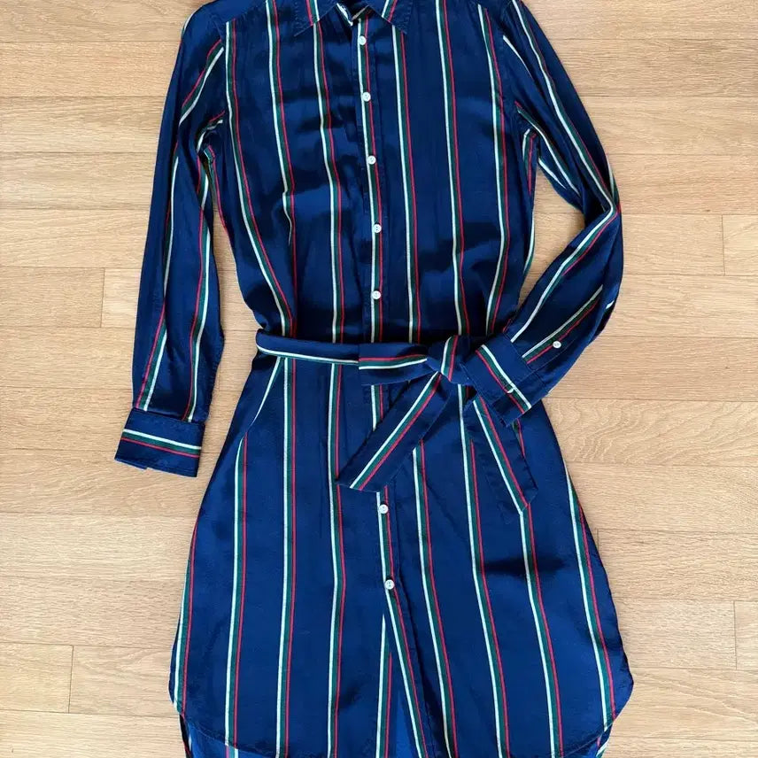 [BUNJANG] Polo Ralph Lauren Belted Striped Dress / 폴로랄프로렌 벨티드 원피스 165/92a 66사이즈