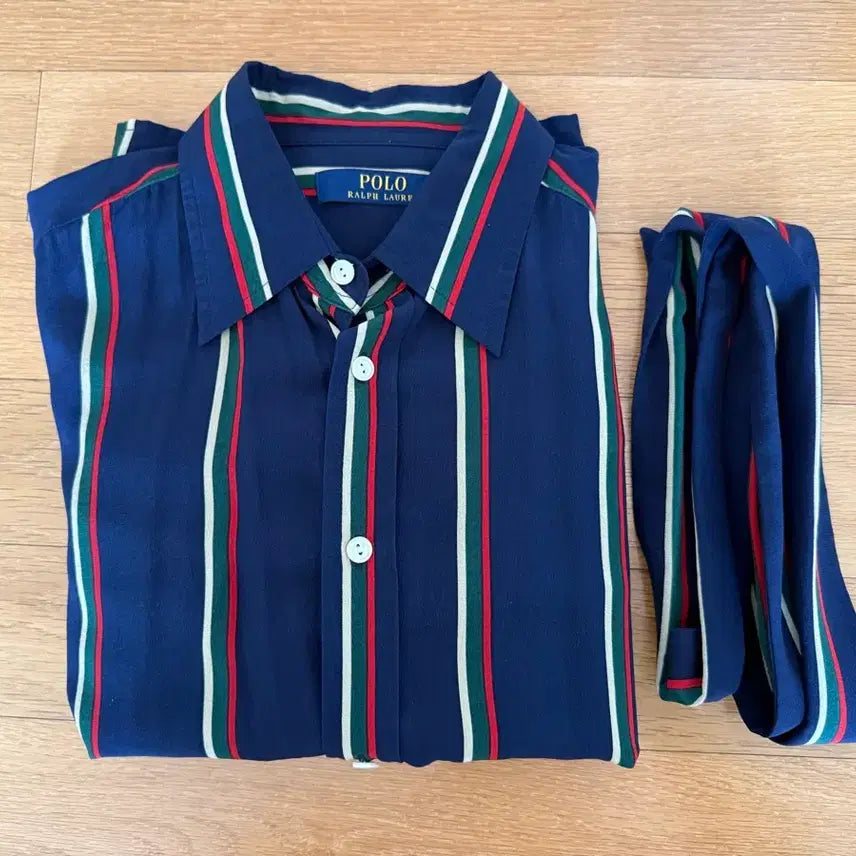 [BUNJANG] Polo Ralph Lauren Belted Striped Dress / 폴로랄프로렌 벨티드 원피스 165/92a 66사이즈