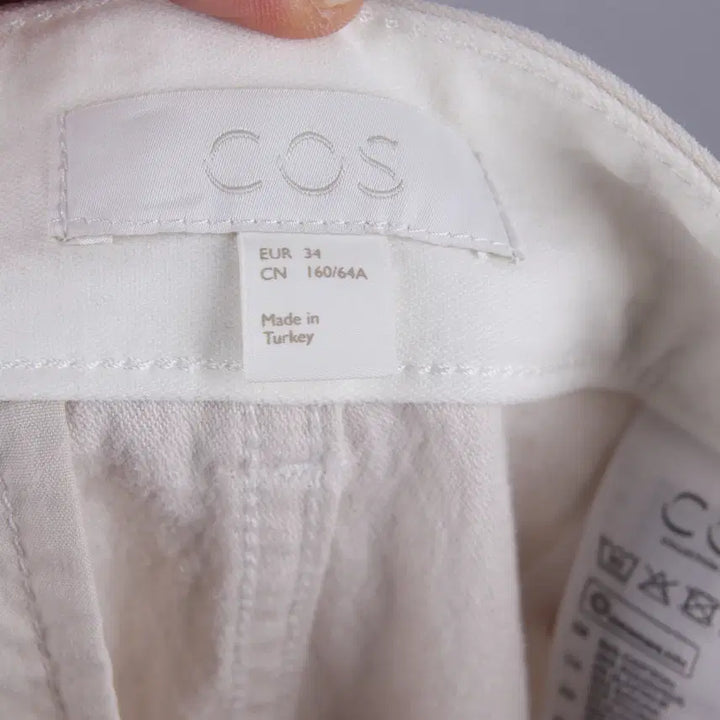 [BUNJANG] COS Cotton Spandex Pants Cream (Size 34) / (여성) COS 코스 코튼 스판 팬츠 크림 (34)