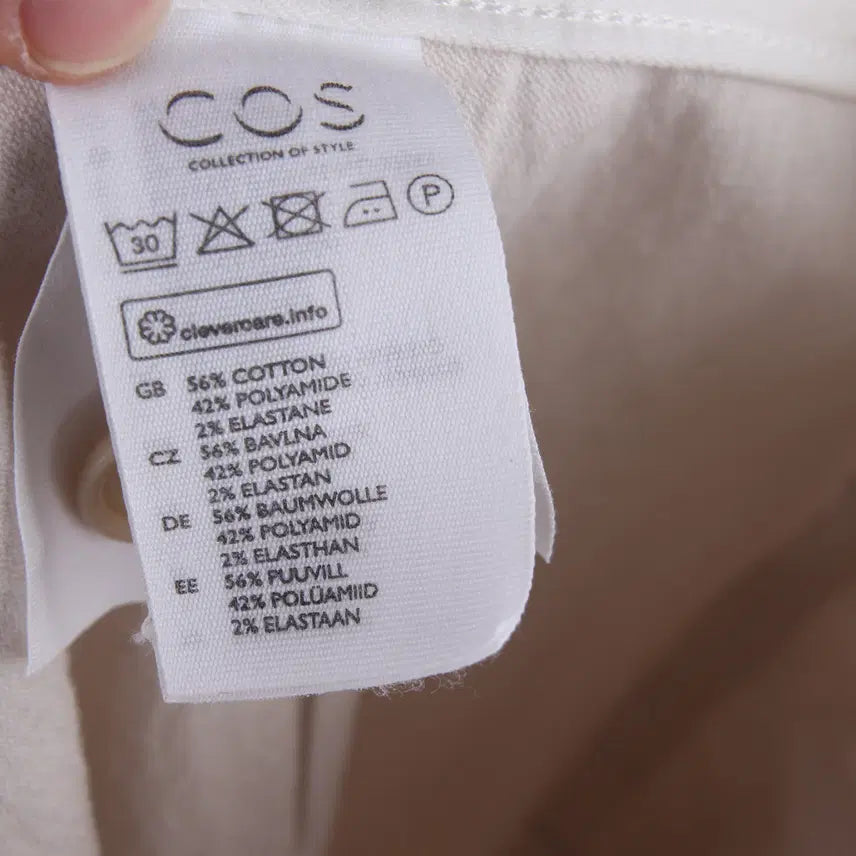[BUNJANG] COS Cotton Spandex Pants Cream (Size 34) / (여성) COS 코스 코튼 스판 팬츠 크림 (34)
