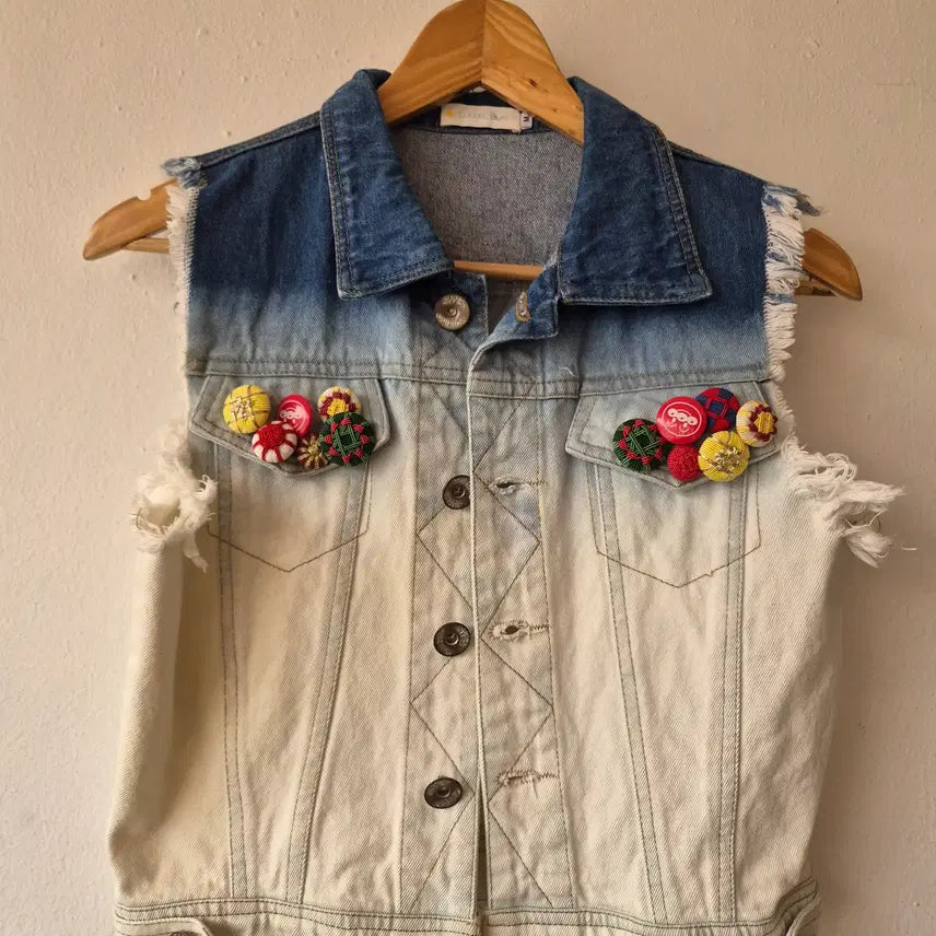 [BUNJANG] Lunatic Blue Denim Vest - M Size / 일본수입 Lunatic blue여성 데님조끼 M사이즈