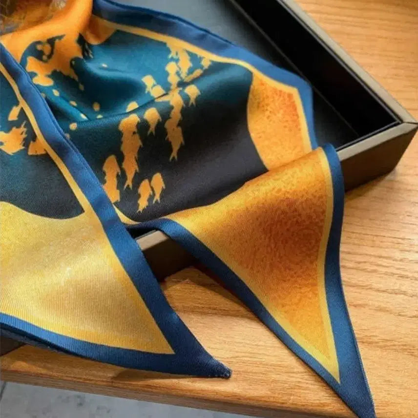 [BUNJANG] Patterned Silk Scarf / 패턴스카프(새상품)