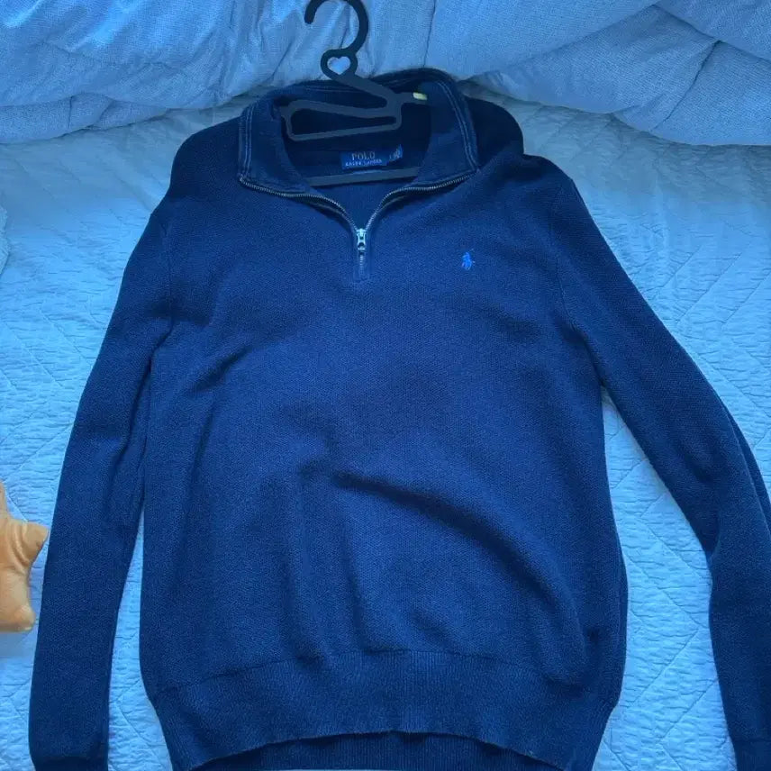 [BUNJANG] Polo Ralph Lauren Navy Half-Zip Knit Sweater / 폴로 랄프로렌 네이비 하프집업 니트
