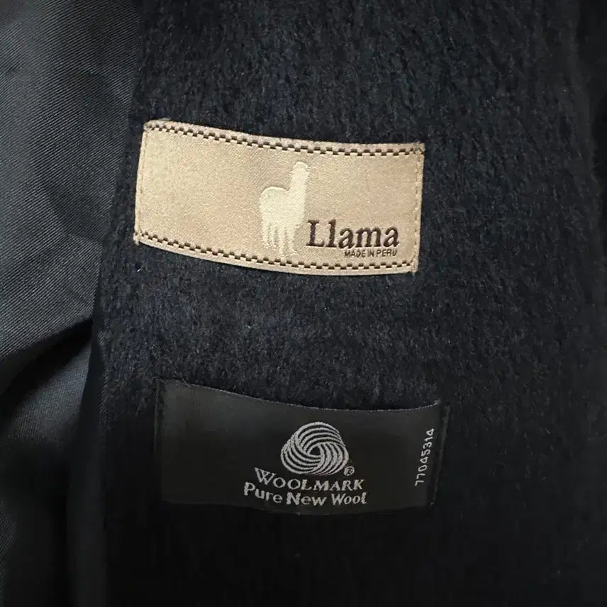 [BUNJANG] STUDIO BONNIE Black Double Llama Wool Coat / STUDIO BONNIE 블랙 더블 라마 울 코트 95