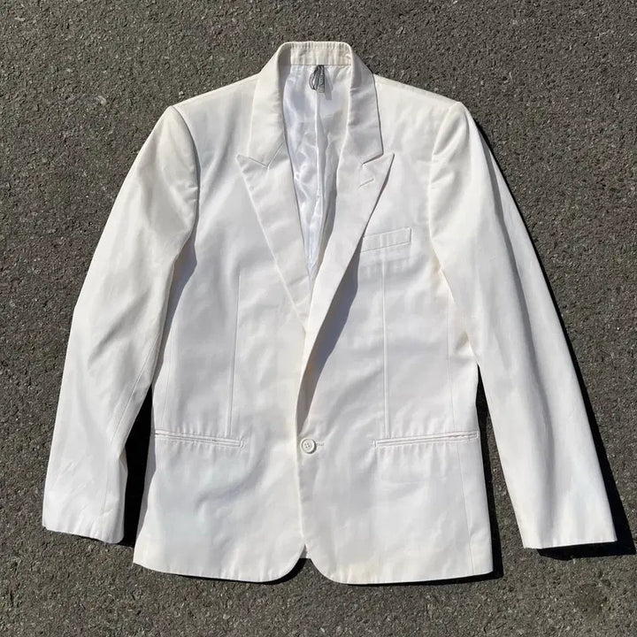 [BUNJANG] Dior Homme 06SS Hedi Slimane White Blazer Jacket / 디올옴므 06SS 에디 시절 피크드 라펠 화이트 블레이저